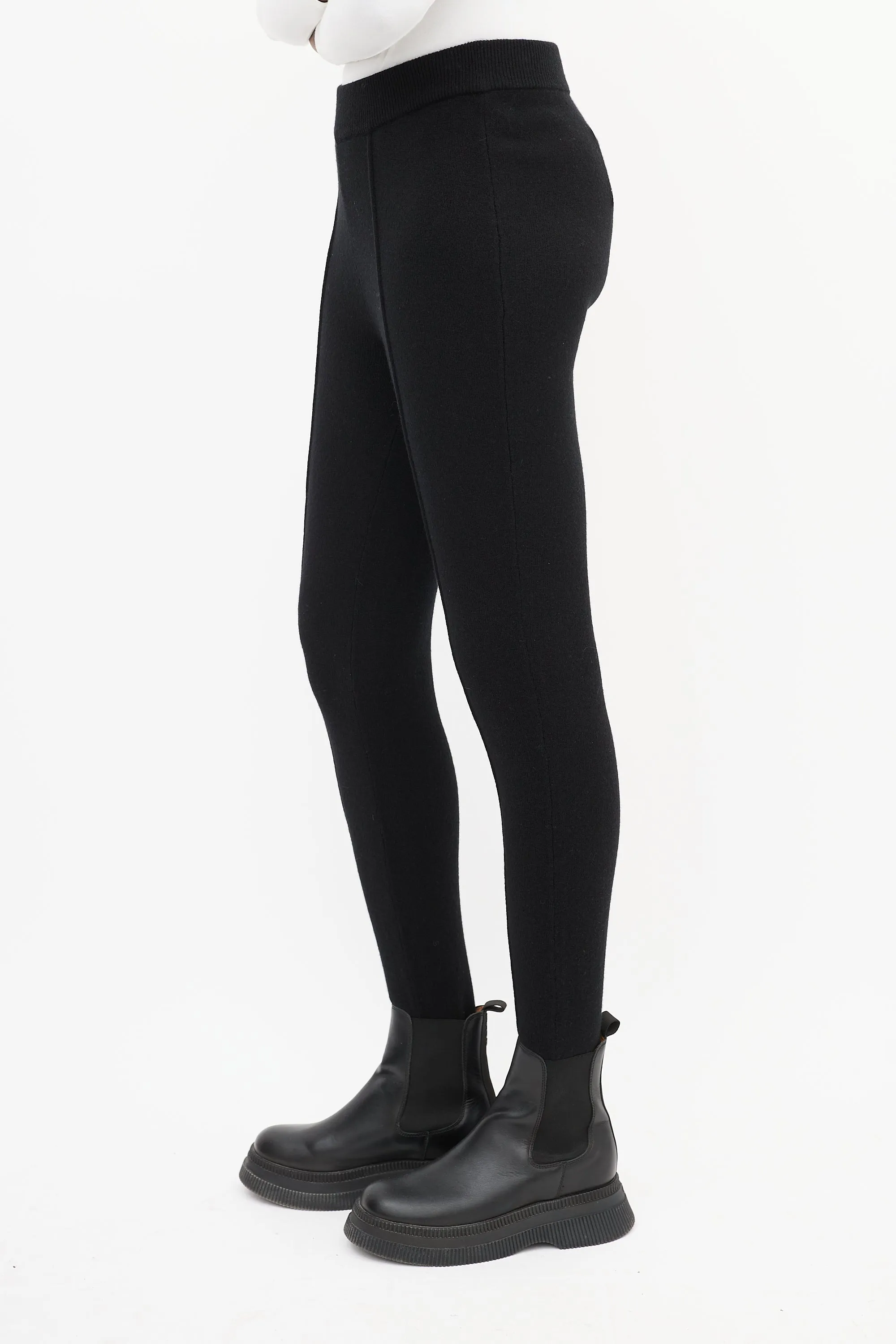 Black Cashmere Stirrup Pant