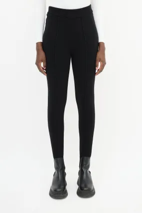 Black Cashmere Stirrup Pant