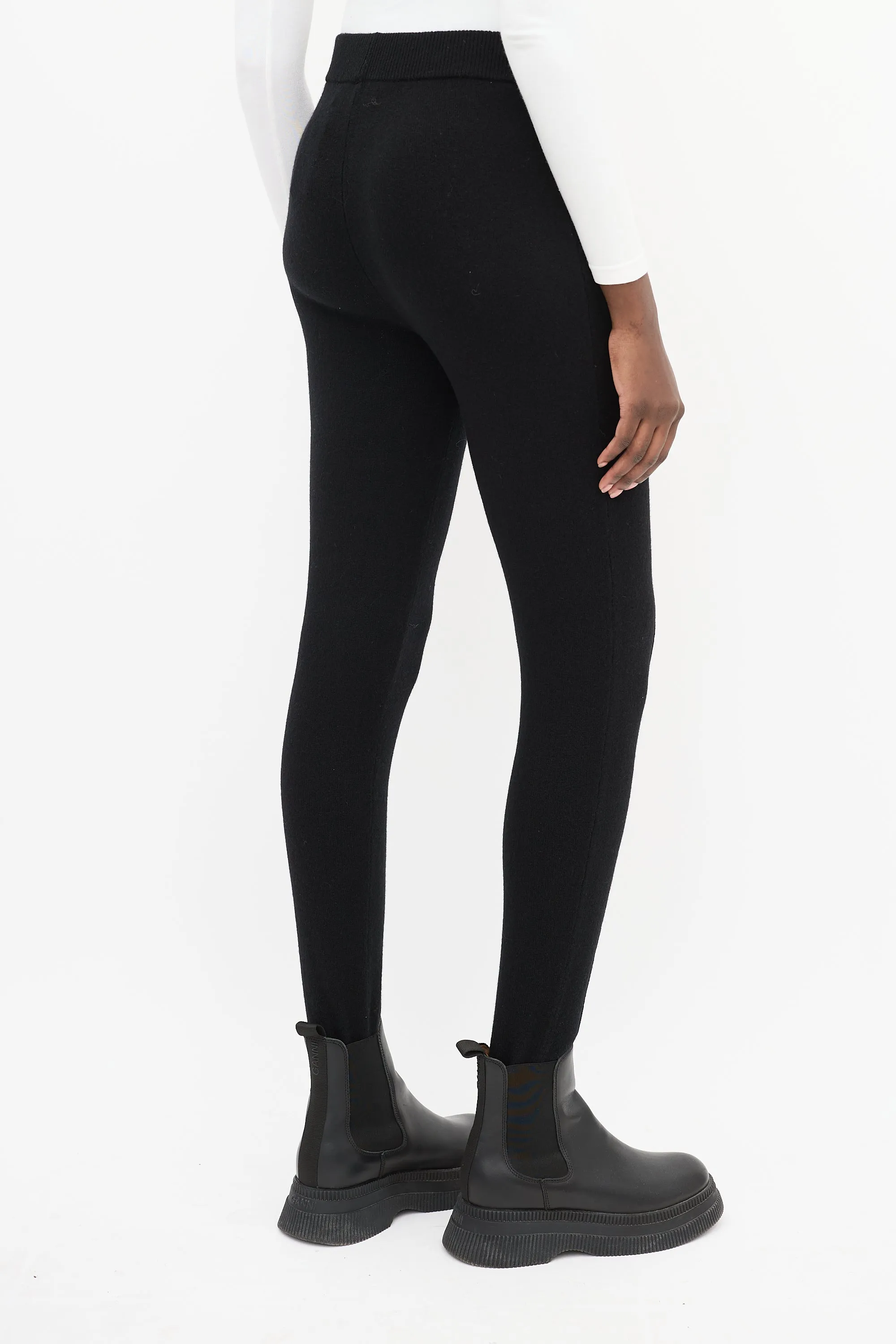 Black Cashmere Stirrup Pant
