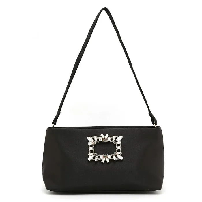 Black Satin Evening Bag