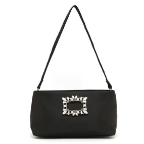 Black Satin Evening Bag