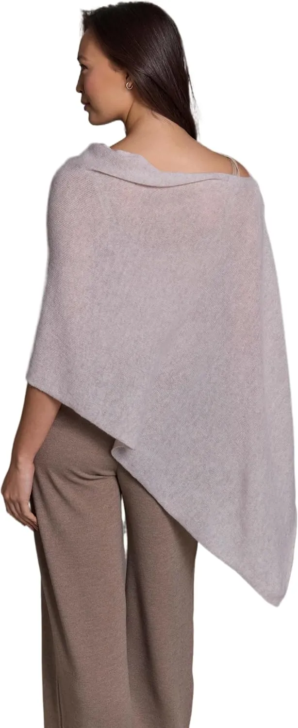 Cashmere -100% Cashmere Draped Dress Topper Poncho