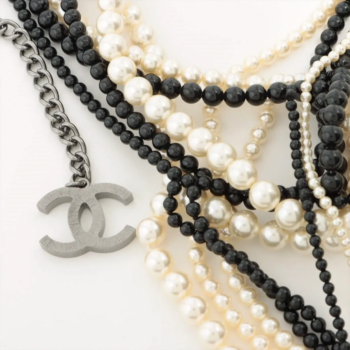 Chanel Coca-Cola B14K Necklace GP x  Pearl Silver