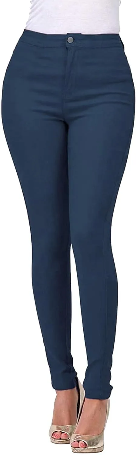Jeggings for Women Tummy Control Stretchy Pull On Tall Long Work Jeans High Waisted Skinny Jean Leggings with Pockets