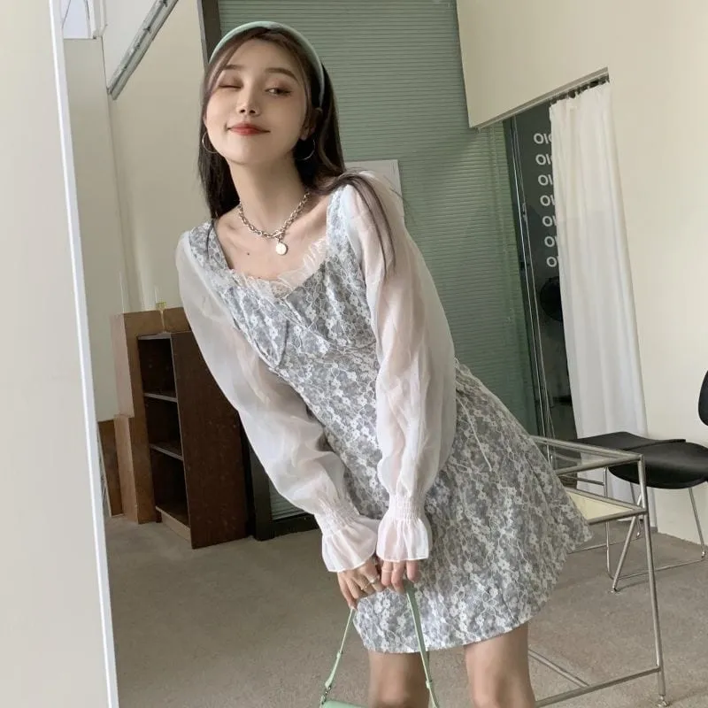 Kawaii Sweet Floral Lace Fairy Dress