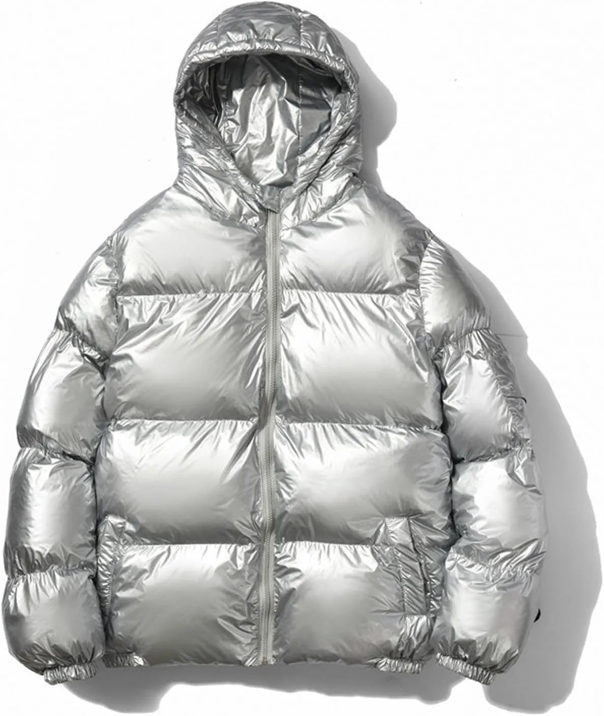 Men's Puffer Jackets Hooded Warm Winter Coats Bubble Puffy Down Jacket Full Zip Thicken Parka Water Resistant Outerwear