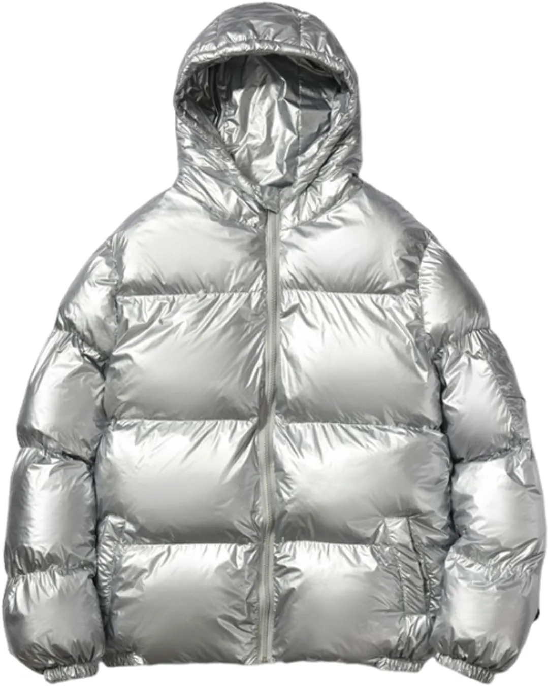 Men's Puffer Jackets Hooded Warm Winter Coats Bubble Puffy Down Jacket Full Zip Thicken Parka Water Resistant Outerwear