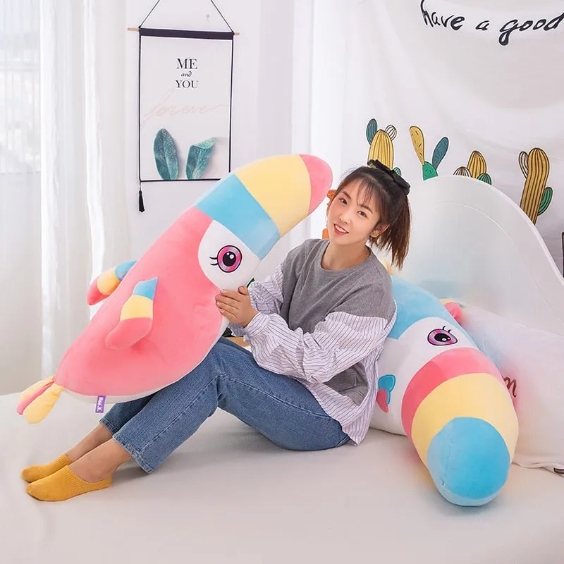 Rainbow Chunky Toucan Bird Parrot Plushies Toys