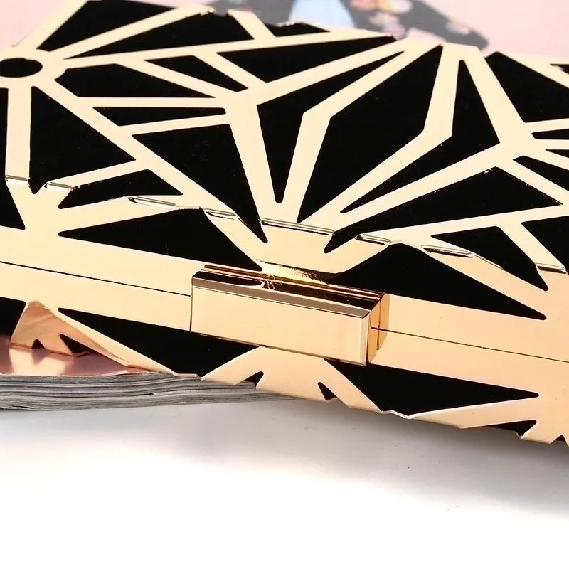 Red Black Solid Color Evening Bags